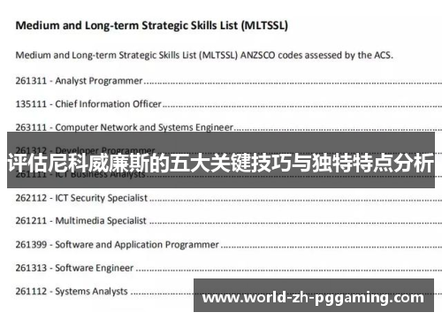 评估尼科威廉斯的五大关键技巧与独特特点分析