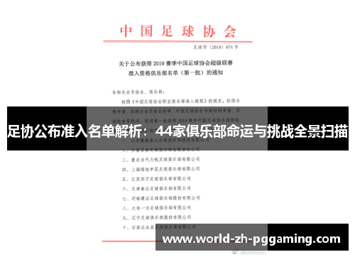 足协公布准入名单解析：44家俱乐部命运与挑战全景扫描